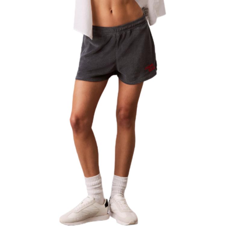 Calvin Klein Letter Elastic Waist Pocket Casual Shorts Women shorts 47G223G-CKP XS