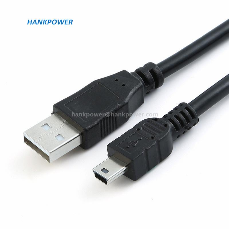 Pure Copper USB a Male to Mini USB 5Pin Cable Mini USB Charging Data Cable With Magnet Ring 1.5m