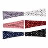Black Polka Dot Wide Elastic Sports Headband for Women, European & American Style