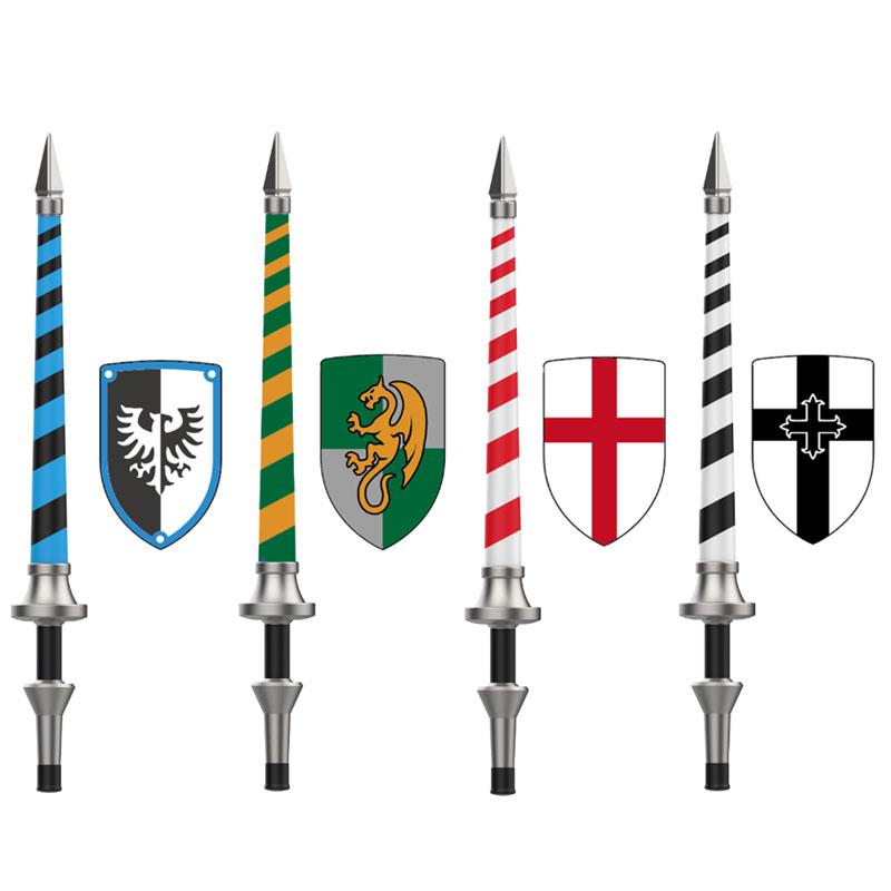 Średniowieczny Rzym Tarcza Budowlane Klocki Wojskowe Żołnierz Rzymski Wojownik Rycerz Postać Łucznik Fartuch Płaszcz Akcesoria Ceglany Zabawka Prezent