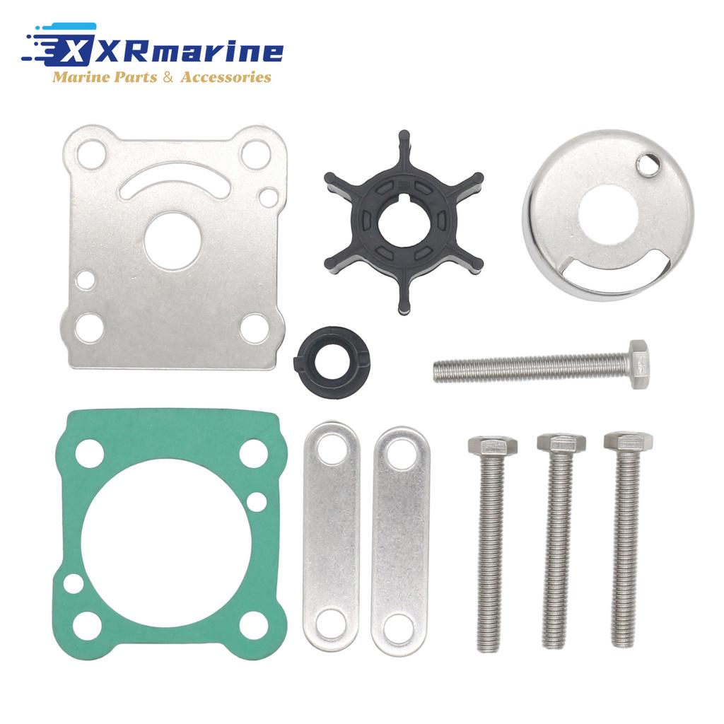 Fits for Yamaha Outboard 2 Stroke 6HP 8HP 1984-2009 Boat Motors Parts Water Pump Impeller Rebuild Kit with Gasket