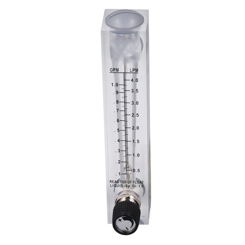 Liquid Flowmeter Clear  Acrylic Panel for Liquid Medium Measurement and Control Regulation 0.1-1GPM Panel Type Flowmeter