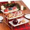 3-Tier Dessert Stand Fruits Pastries Appetizers Tray Elegant Display Rack for Buffet Tables Parties Modern Kitchen Organizer
