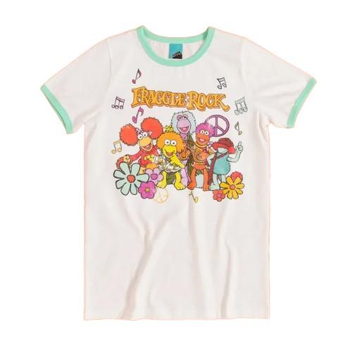 Fraggle Rock Unisex Adult Ringer Party T-Shirt