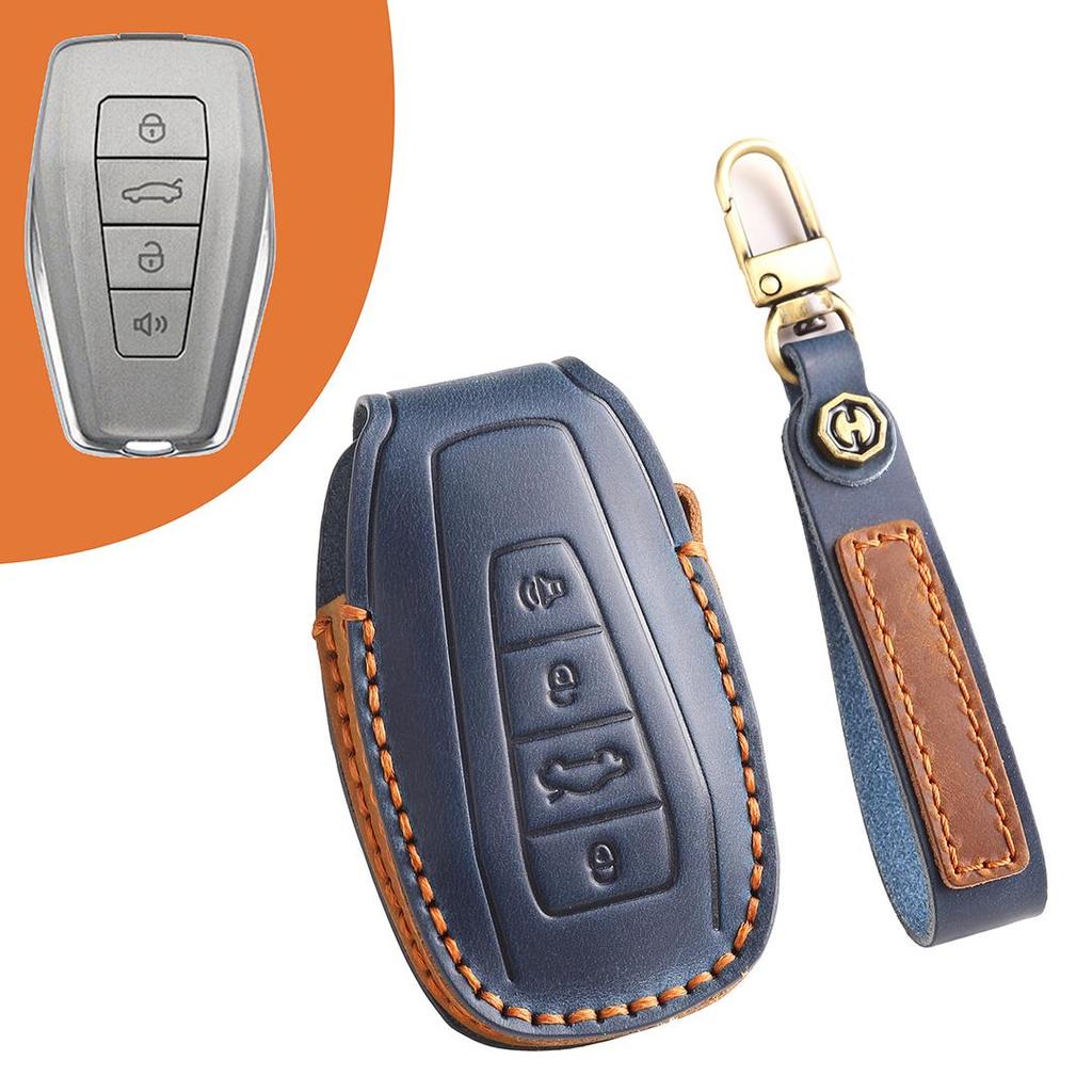 Suitable for Geely Binyu  Handmade Cowhide High-End Car Key Cover
