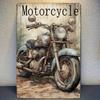 Vintage Motorcycle Metal Poster 8x12 Inch Retro Loft Garage Wall Sign