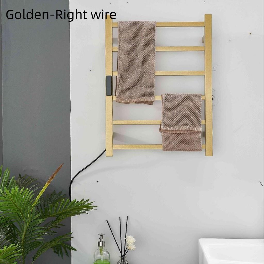 

Бытовая ванная комната Интеллектуальная электрическая вешалка для полотенец Гостевой дом Отель Электрический обогрев из углеродного волокна Вешалка для сушки полотенец с таймером Golden-Right wire