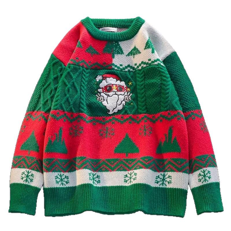 2025 Winter Retro Casual Christmas Sweater - American High-End Thickened Knitwear