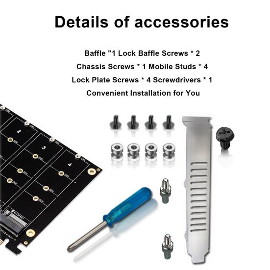 PH44 NVME 4-Disk PCIE Signal Split Array Card Array Card M.2 NVME SSD