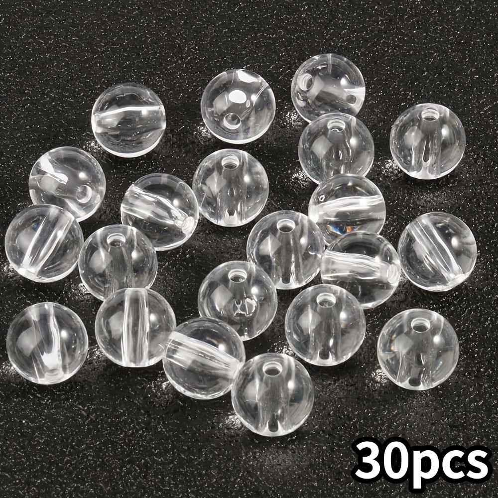 

30/50/100 шт. 8 мм белые прозрачные бусины из натурального камня, кварцевые круглые бусины из камня, россыпи драгоценных камней, браслеты своими руками, ожерелья, серьги, изготовление ювелирных изделий 30pcs