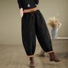 Corduroy Lantern Pants Women's Loose Casual Harem Pants Female Casual High Waist Loose Trousers Female 2025 Autumn