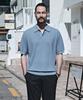 Stico Diems Ice Touch Collared Short Sleeve Knit_Blue (Classic Fit)_Dktxb03Csl
