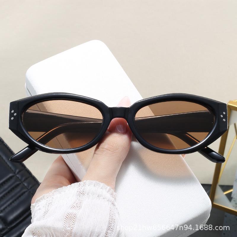 Women's Cat Eye Retro Fashion Sunglasses - Small Face Sun Protection, Hot Girl Style, Internet Celebrity Trend