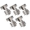 5Pcs Hydraulic Buffer Hinge Reduce Noise Closing Speed Anti Rust Cabinet Door Butt Hinge for Home