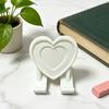 Heart Cell Phone Holder 3D Printed Love Heart Shaped Mobile Phone Stand Valentine's Day Gift for Home Office Desktop Decoration