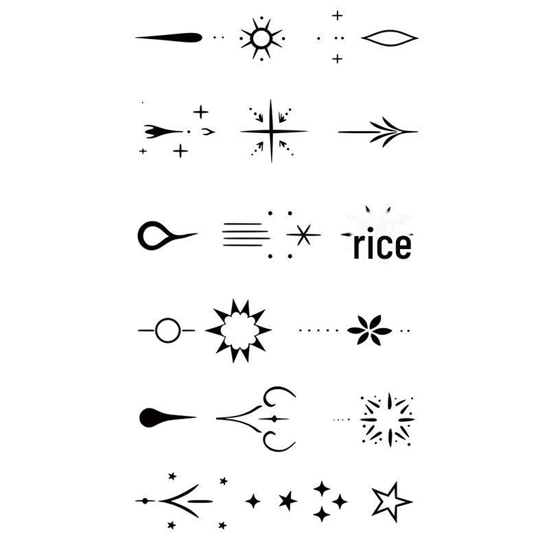 

Геометрический узор Водонепроницаемые полуперманентные татуировки на пальцах - долговечные, неотражающие, травяные узоры для женщин 7 x 12 cm