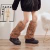 Damen-Pelz-Beinwärmer, Winter, pelzig, lange Stiefelmanschetten, flauschiger Schuhüberzug, Partykostüm für Urlaub, Festival, Auftritte, Spielen