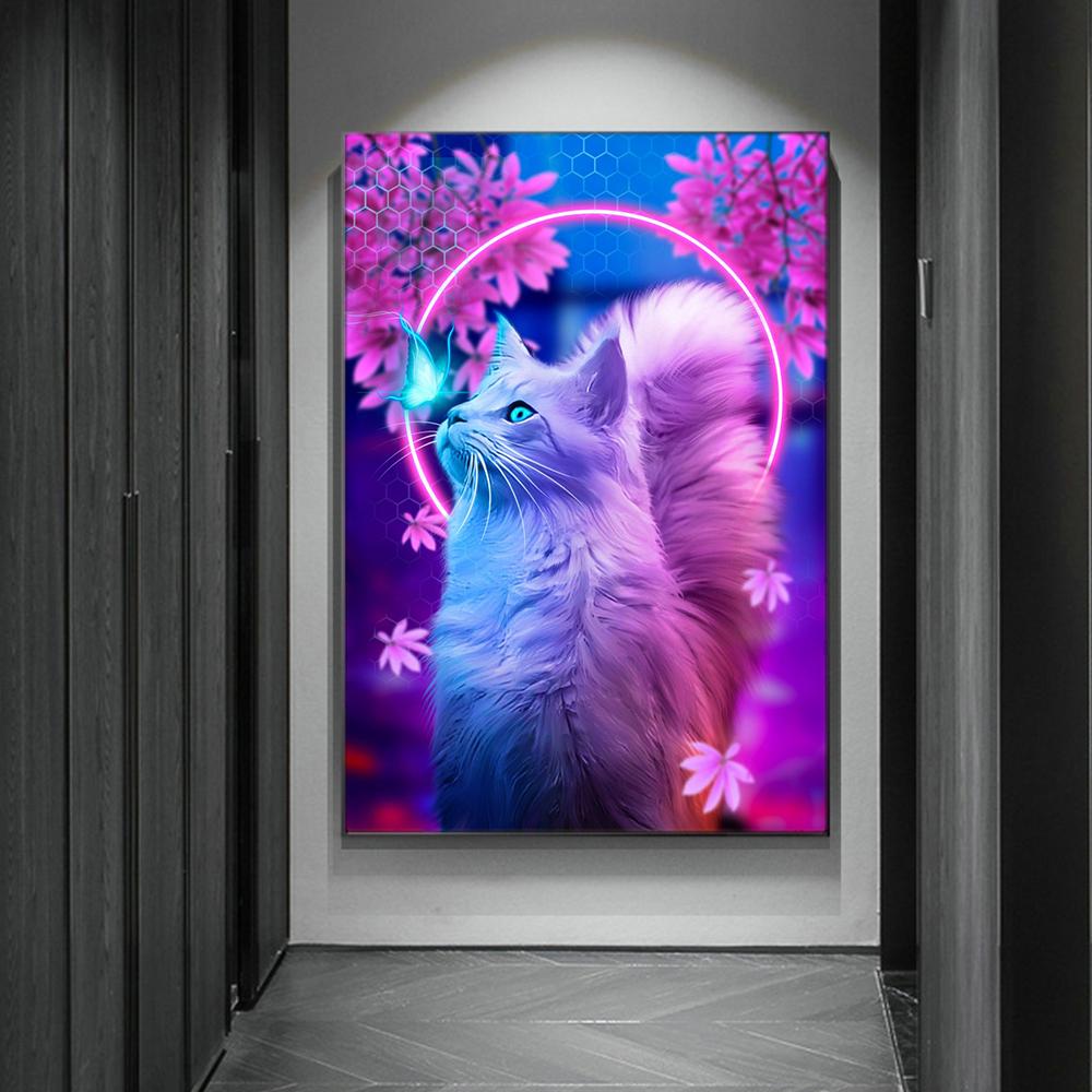 Cyberpunk Cats Duck Bear Fantasy Posters Wall Art Canvas Prints Modern Fashion Animals Paintings Living Room Home Decor Pictures