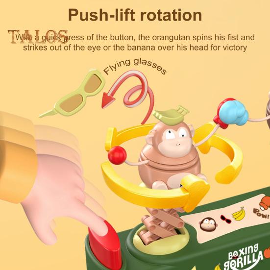 Kids Boxing Gorilla Board Game 2 Players Orangutan Battle Toy Toddlers Boys Girls Educational Interactive Bouncing Monkey Fighting Toy