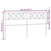 VidaXL Black Metal Headboard 180 Cm 372313