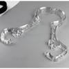 Luxury Clear Crystal Pillory Cangue Collar Neck Ring Oval Handcuffs Wrist Restraint Lock Bondage Yoke Sex Toy for Men Women