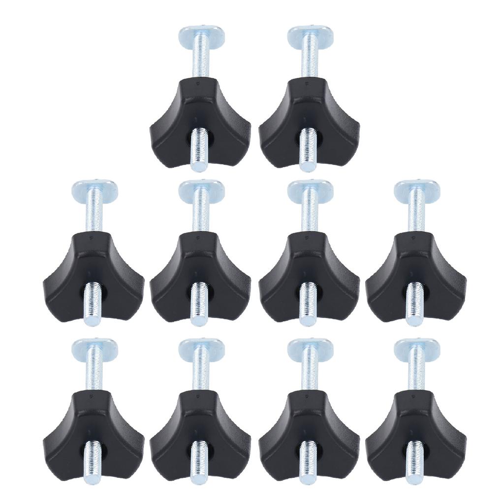 10 Sets T-Nuten-Knöpfe Edelstahl M8x100mm Gewindebolzen und Mutter-Unterlegscheiben-Kit für Holzbearbeitungs-Vorrichtung