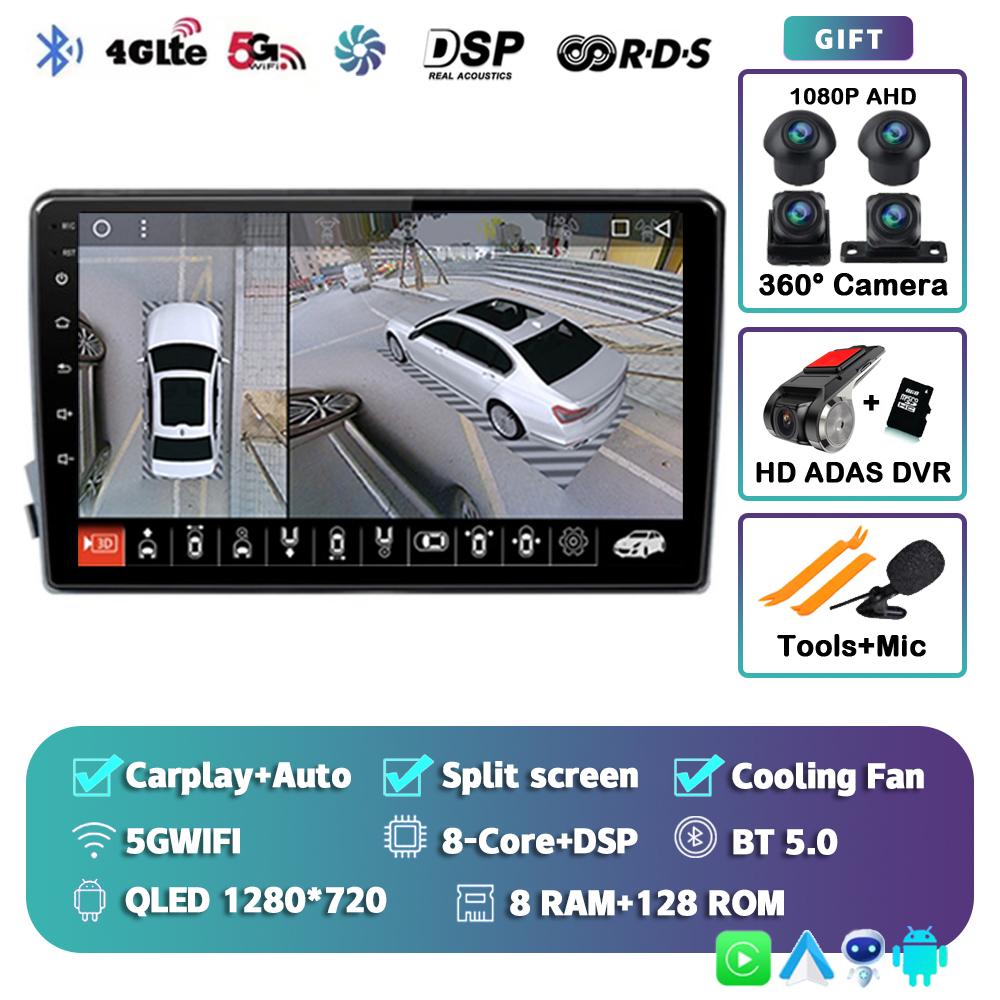 Android 14 Carplay Auto 4G+WIFI Car Radio For SSangyong Actyon Kyron 2005-2011 Multimedia Video Player Navigation GPS Stereo DSP