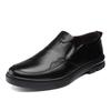 Autumn foot cover daily casual shoes comfortable soft sole one pedal flat sole middle-aged and elderly leather shoes