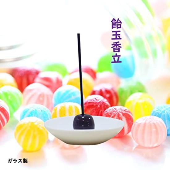 Cute mini Buddhist altar set featuring an incense holder, candy canes, and a glass incense burner, perfect for memorials or pets (cherry blossoms)