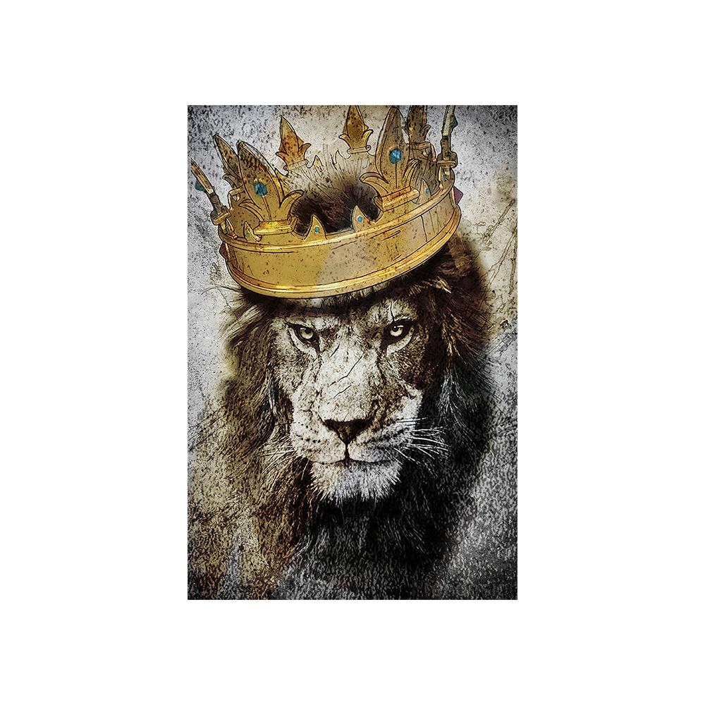 African Lion Kings Portrait Canvas Paintings On the Wall Art Posters and Prints Animals Art Pictures For Living Room Cuadros