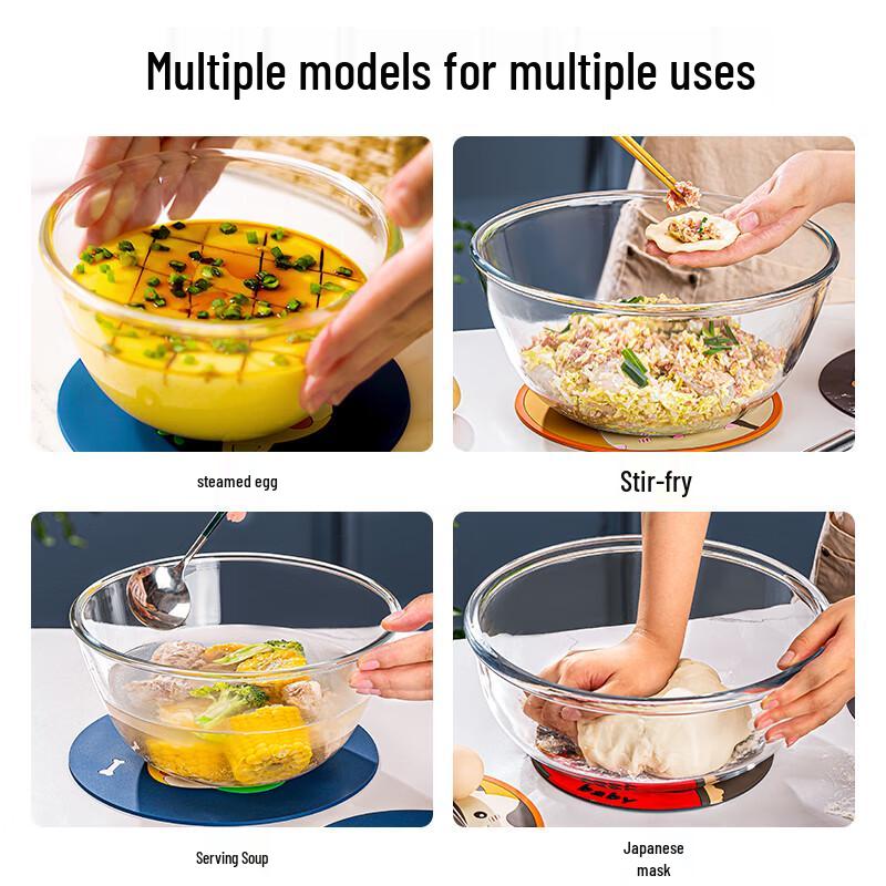 Mischschüssel aus hochborosilicate Glas mit Deckel