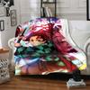 Custom Name Demon Slayer Theme Printed Blanket - Perfect for Couch, Bed, Travel & Outdoor Use | Machine Washable, Cozy & Durable.