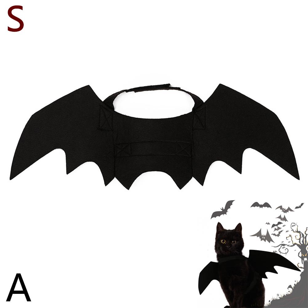 Halloween Cute Pet Clothes Black Bat Wings Harness Costume for Halloween Cosplay Cat Dog Halloween Party for Pet Supplies H U2T7