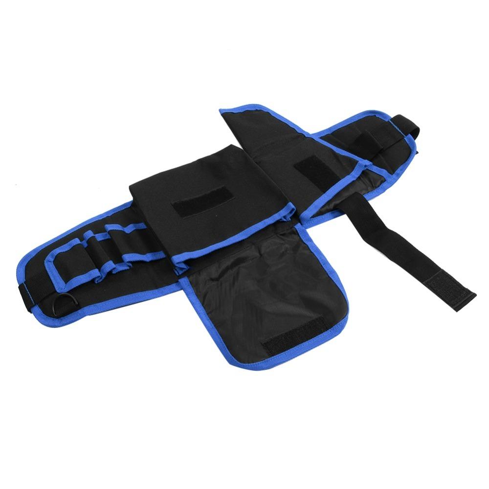 

56x16cm Tool Bag Multifunctional Tool Waist Bag Durable Garden Bag Maintenance Jobs чорний/синій