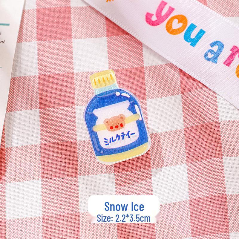 Heart Drink Bottle Sticky Note Holder & Cartoon Journal Sealing Clip