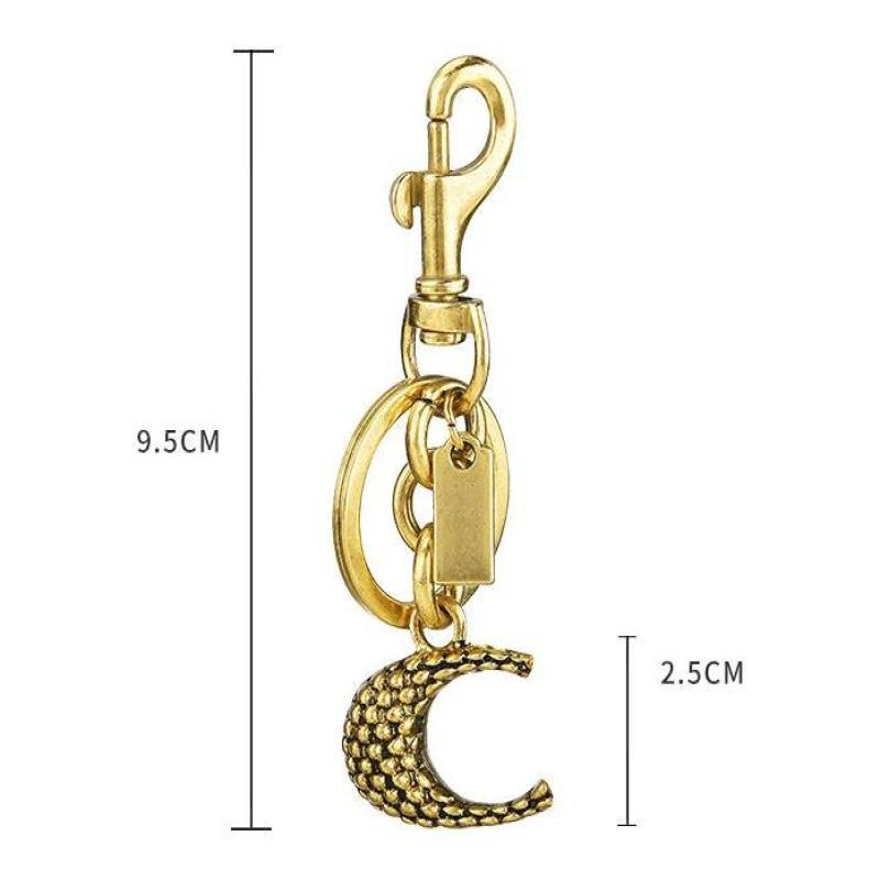 Exquisite Metal Letter Keychains For Women Y2K Bag Pendant  Car Keyring Jewelry Gift Decoration Accessories