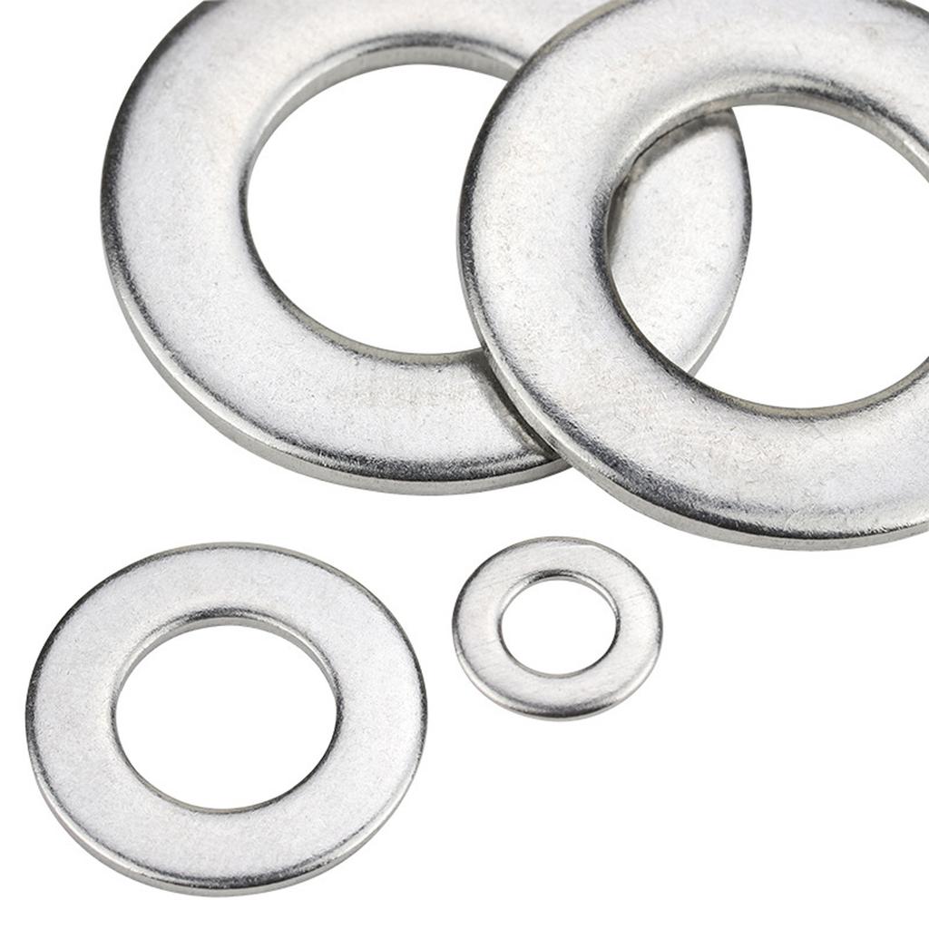 Stainless Steel M10 Round Flat Washers 1.5mm Thick for Door Hinges and Home Repairs Construction Mechanical Applications