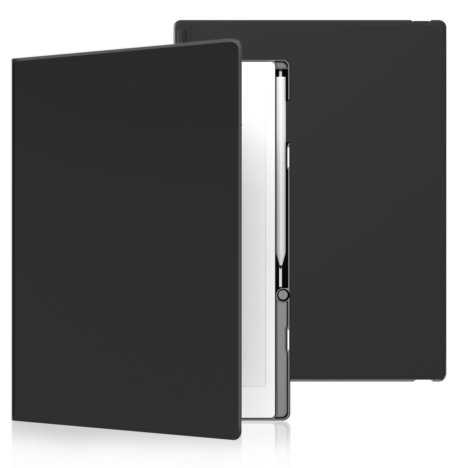 

Для Remarkable Paper Pro Чехол-книжка из ПК+ПУ кожи Чехол для планшета с держателем для стилуса Автоматическое включение/выключение Black