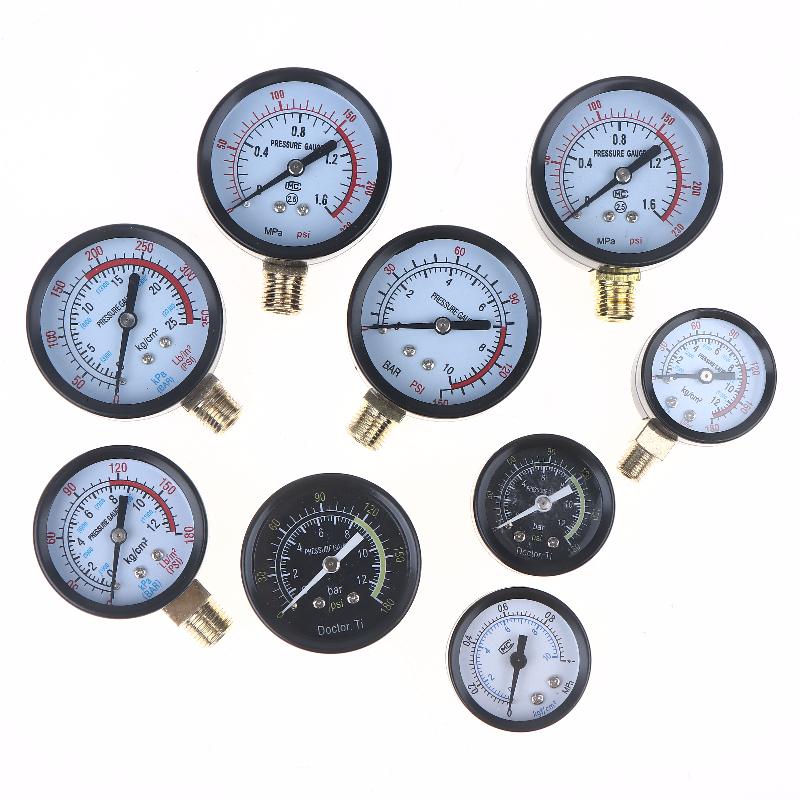 1Pcs Metal 0-25Bar 0-10Bar 0-12Bar Hydraulic Fluid Measuring Instrument Air Compressor Pressure Gauge DIY Accessories