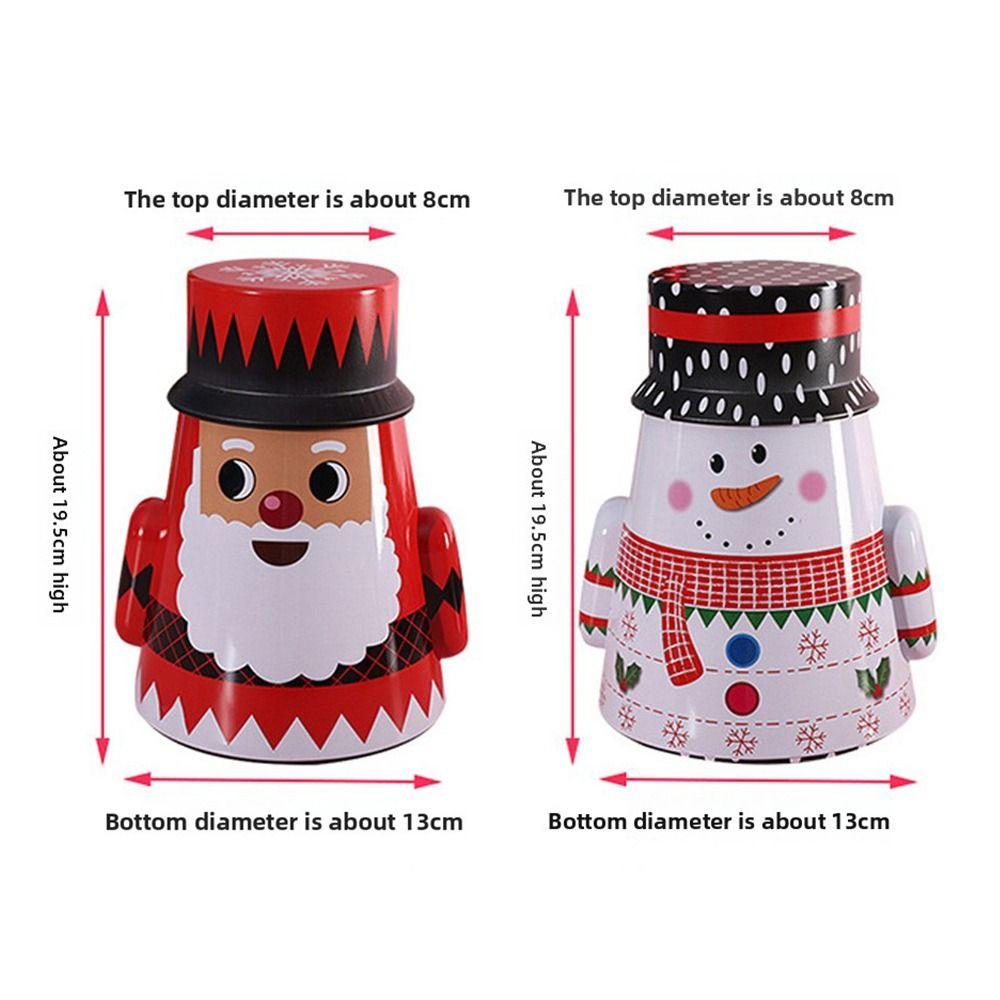 Practical Plastic Christmas Candy Jar Transparent Strong Snowman Ornament Storage Box Large Capacity Plastic Cookie Jars