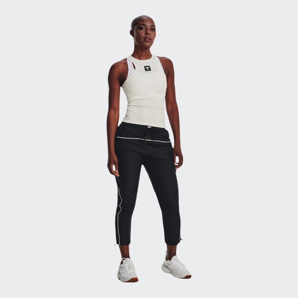 Under Armour Solid Color Woven Straight Leg Pants Women Bottoms Black 1373593-002