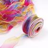 10 Yards Length Organza Ribbon Gradient Colored Lace Ribbon Ribbons Satin Ribbon  Bow Material
