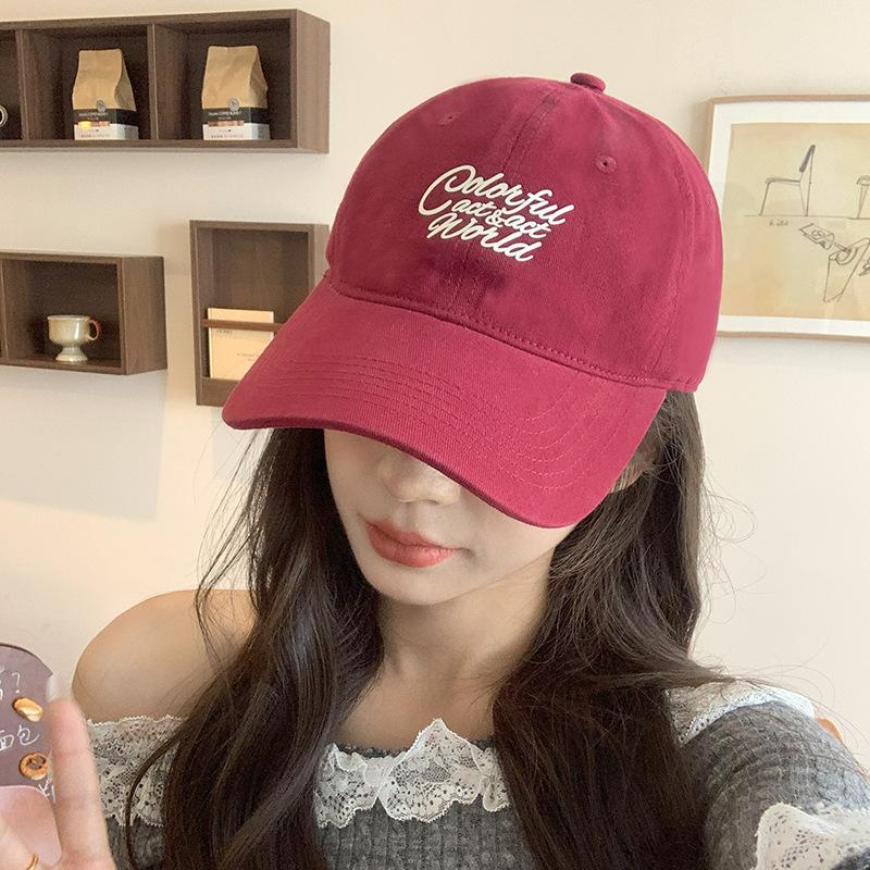 New Model of Larger and Deepened Big Head Circle Hat for Women's Baseball Cap Soft Top for Women's Summer Letters Versatile Alphabet Baseball Cap