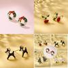 Boucles d'oreilles Arbre de Noël en alliage festif Bijoux élégants de fête pour femmes