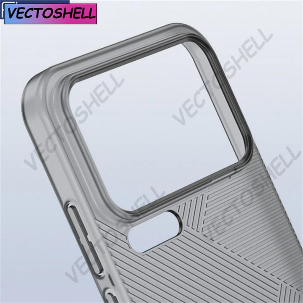 Geometric Case For Xiaomi 17 Pro Max Mi 17 17Pro 5G Matte Transparent Stripe Slim Cover Simple Stylish Shell Bumper
