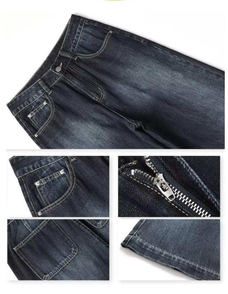 Deep Waist Denim Denim Vintage Beautiful Wide Straight Straight Pants [SpringSwalloow] Jeans, Denim, Tuck, High-Waisted Pants, Wide-Leg Pants, Jeans,