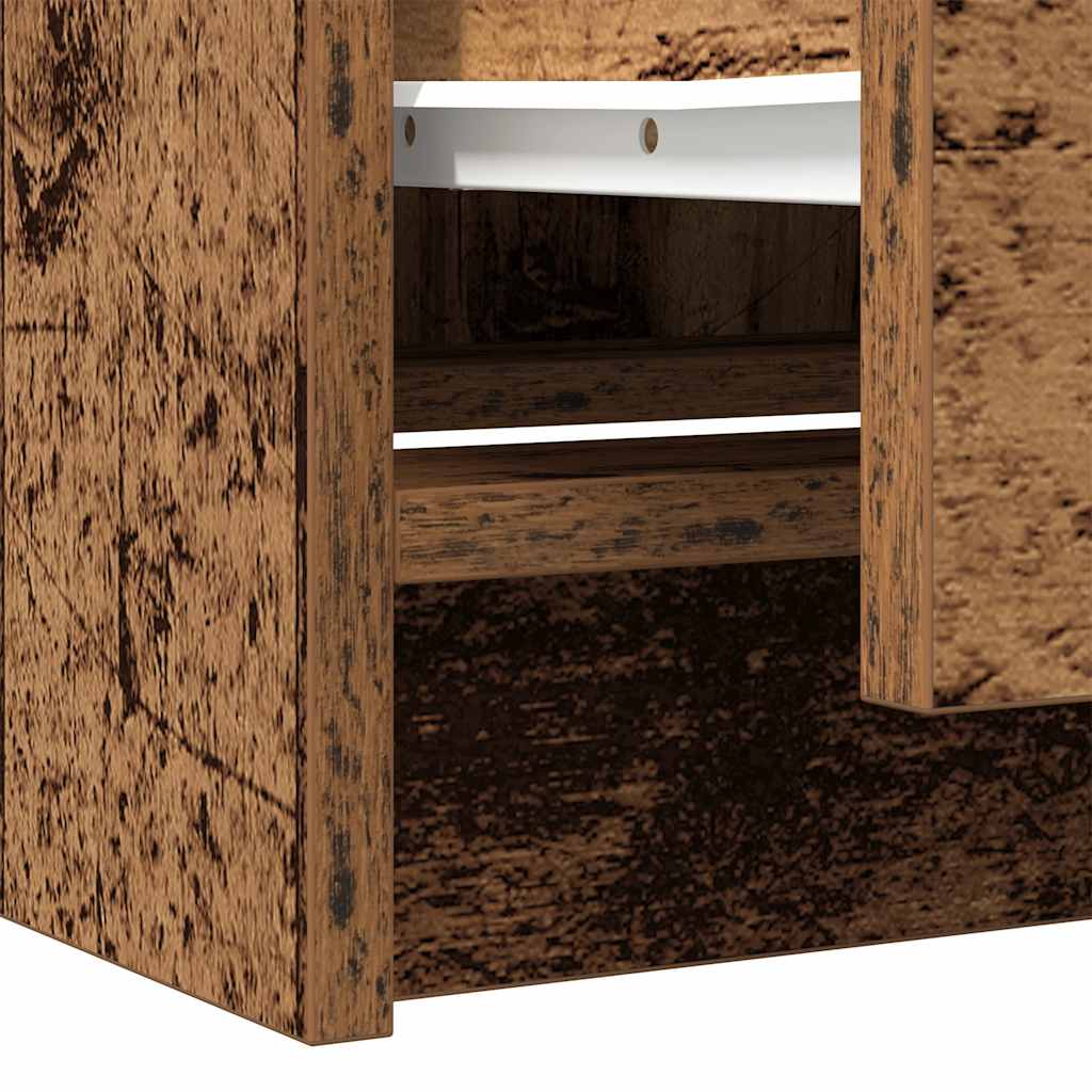 TV Stand Rustic Wood Look 40 X 35 X 54 Cm Engineered Wood