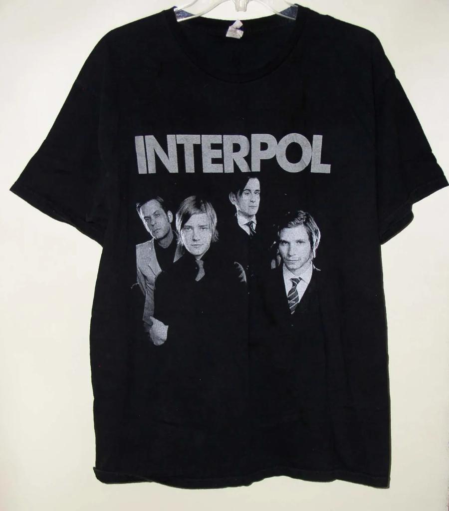 Interpol Band Members Black Cotton T Shirt Size S-5XL Unisex T-Shirt