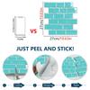 10pack Auto Adhesive 3D Brick Texture Wallpaper Waterproof PVC Decals For Backsplash And Feature Walls