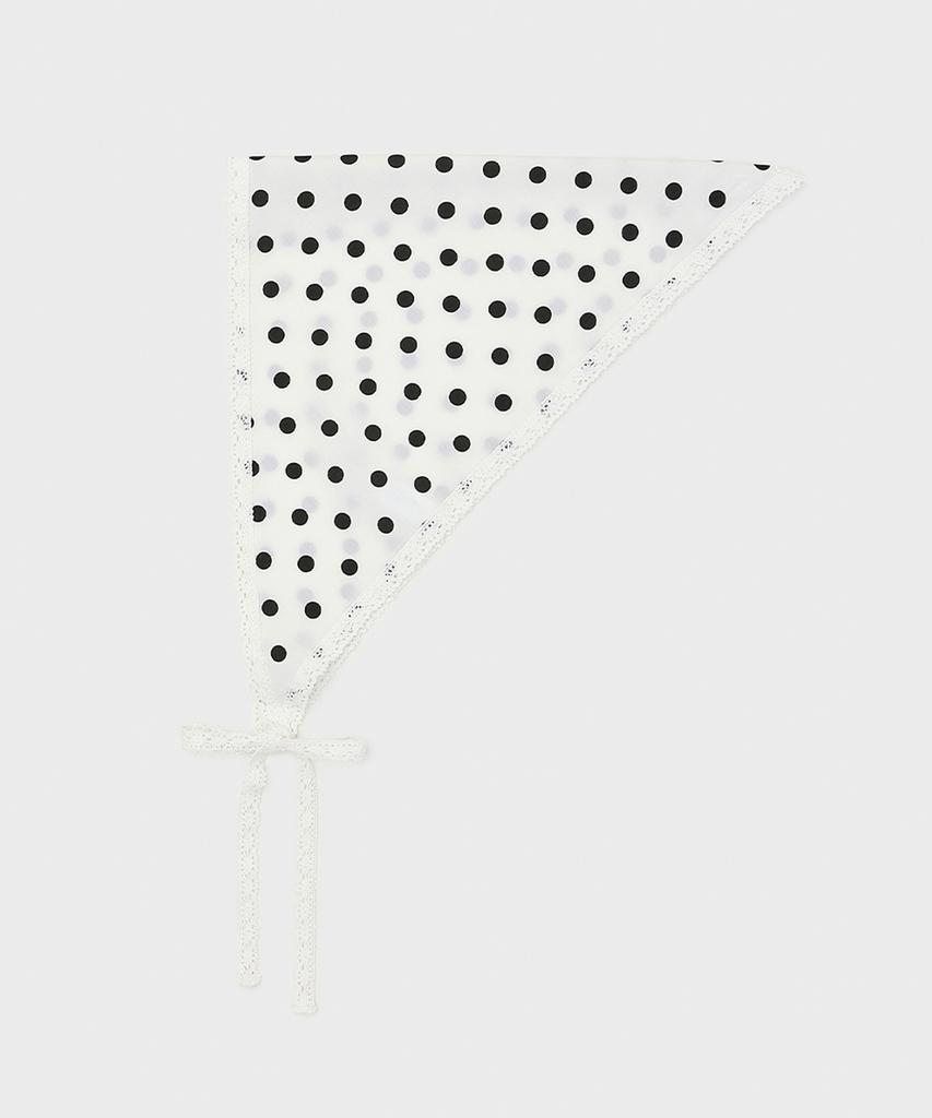 Minssio Wide Dot Lace Bonnet_Ivory